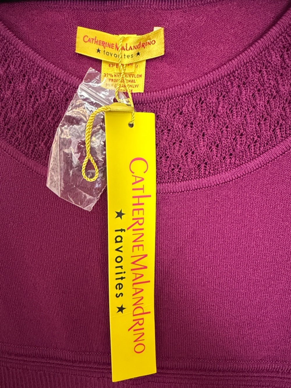 Catherine Malandrino Magenta Knit Sleeveless Top - Picture 3 of 5